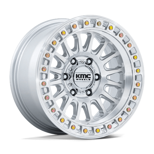KMC KM552 IMS Gloss Silver W/ Machined Face 20x9 +18 8X180 124.2