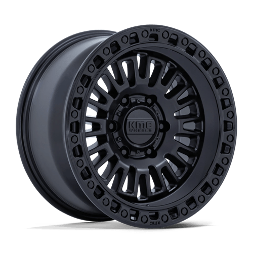 KMC KM554 AZTEC Matte Black W/ Gloss Black Lip 17x8.5 +0 5X127 71.5