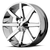 KMC KM651 SLIDE Chrome 22x9.5 +15 5X127/5X139.7 78.3