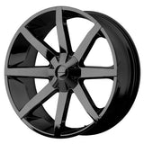 KMC KM651 SLIDE Gloss Black 24x9.5 +25 6X135/6X139.7 106.25