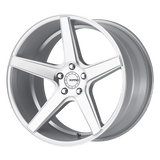 KMC KM685 DISTRICT Silver Machined 19x8.5 +35 5X112 66.56