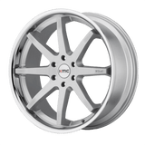 KMC KM715 REVERB Brushed Silver W/ Chrome Lip 20x9 +30 5X120 74.1