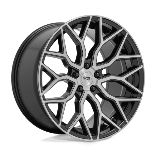 Niche M262 MAZZANTI Gloss Black Brushed Face 22x10 +30 5X130 84.2