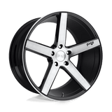 Niche M124 MILAN Gloss Black Brushed 20x8.5 +35 5X114.3 72.56