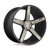 Niche M134 MILAN Matte Black Machined W/ Double Dark Tint 20x8.5 +35 5X120 72.56