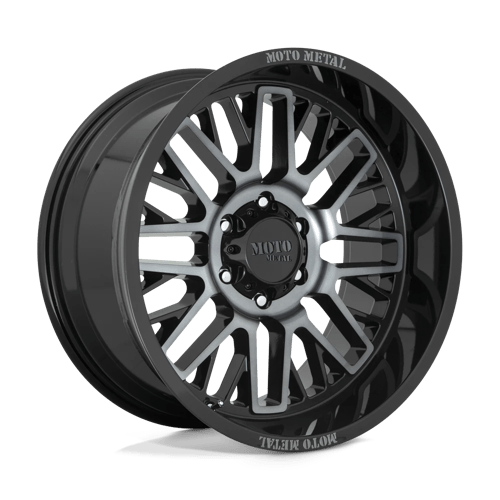 Moto Metal MO802 WARLOCK Gloss Black Machined W/ Gray Tint 20x9 +18 6X135 87.1
