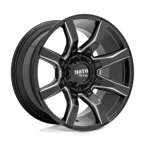 Moto Metal MO804 SPIDER Gloss Black Milled 22x10 -18 6X135/6X139.7 106.1