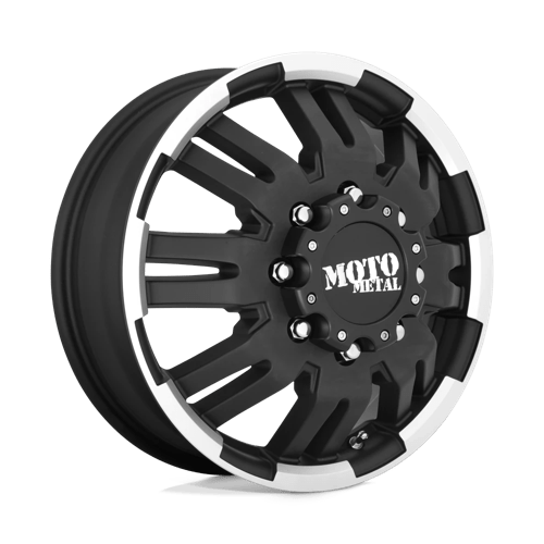 Moto Metal MO963 Matte Black Machined Dually - Front 17x6 +111 8X200 142
