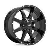 Moto Metal MO970 Gloss Black W/ Milled Lip 17x8 +0 8X165.1 125.5