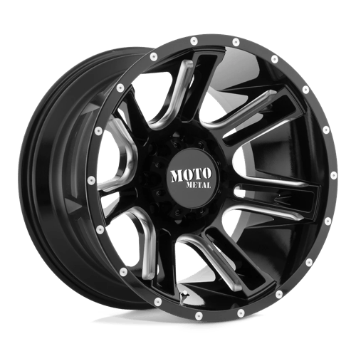Moto Metal MO982 AMP Gloss Black Milled 20x9 +0 8X180 124.2