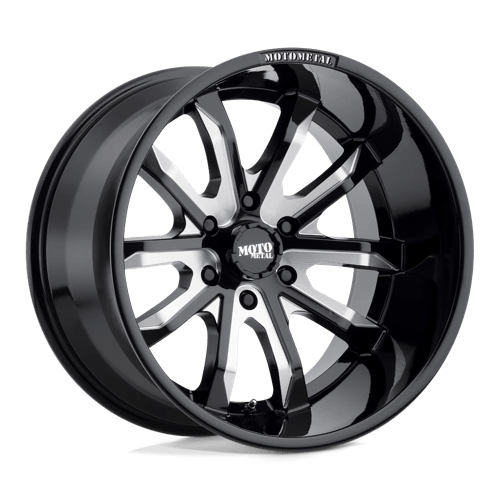 Moto Metal MO983 DAGGER Gloss Black Milled 20x12 -44 6X139.7 106.25