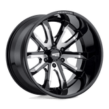 Moto Metal MO983 DAGGER Gloss Black Milled 20x12 -44 6X139.7 106.25