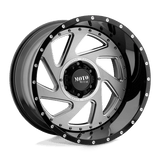 Moto Metal MO989 CHANGE UP Gloss Black Milled W/ Brushed Inserts 20x12 -44 6X135 87.1