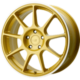 Motegi MR138 Gold W/ Machined Lip 18x9 +35 5X112 66.56