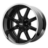 Moto Metal MO201 Gloss Black Milled Center W/ Chrome Lip 20x12 -44 8X170 125.5