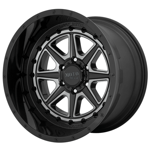 Moto Metal MO801 PHANTOM Gloss Black W/ Gray Tint 20x10 -18 8X170 125.5