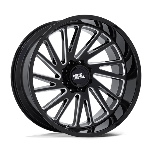 Moto Metal MO811 COMBAT Gloss Black Milled 24x12 -44 5X127 71.5