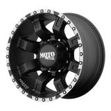Moto Metal MO968 Satin Black W Machined Flange 20x12 -44 8X180 124.2