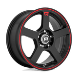 Motegi MR116 FS5 Matte Black W/ Red Stripe 18x8 +35 5X114.3/5x120 74.1