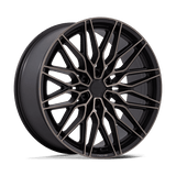 Niche NC278 CALABRIA 6 Matte Black Machined Dark Tint 24x10 +20 6X139.7 106.1