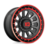 XD XD856 OMEGA Satin Black Machined Lip W/ Red Tint 17x9 +0 5X127/5X139.7 78.1