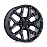 Performance Replicas PR177 Gloss Black Milled 26x10 +24 6X139.7 78.1