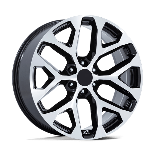 Performance Replicas PR177 Gloss Black Machined Face 24x10 +24 6X139.7 78.1
