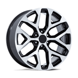 Performance Replicas PR177 Gloss Black Machined Face 24x10 +24 6X139.7 78.1