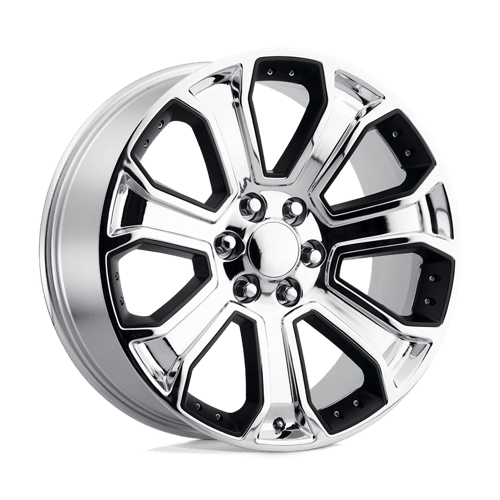 Performance Replicas PR113 Chrome W/ Matte Black Accents 22x9 +24 6X139.7 78.1