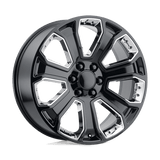 Performance Replicas PR113 Gloss Black W/ Chrome Accents 22x9 +24 6X139.7 78.1