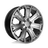 Performance Replicas PR113 Hyper Silver Dark W/ Chrome Accents 22x9 +24 6X139.7 78.1