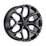 Performance Replicas PR176 Gloss Black Milled 26x10 +24 6X139.7 78.1