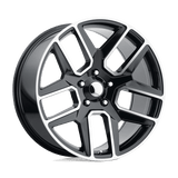 Performance Replicas PR192 Gloss Black Machined 22x10 +25 6X139.7 78.1