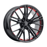 Performance Replicas PR194 Gloss Black Red Machined 20x9 +30 5X120 67
