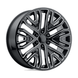 Performance Replicas PR197 Gloss Black Milled 22x9 +28 6X139.7 78.1