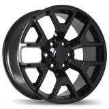 Replika R162B Gloss Black 22x9.0 +27 6x139.7 78.1
