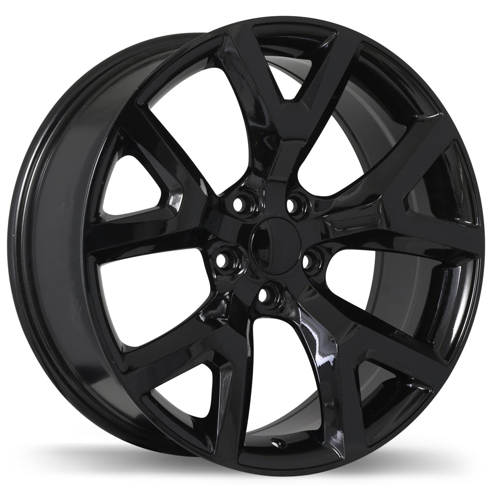 Replika R165A Gloss Black 17x7.5 +31 5x110 65.1