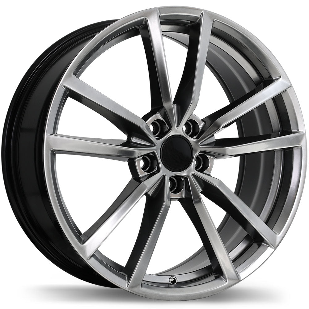 Replika R195 Dark Hyper Silver 19x8.0 +45 5x112 66.5