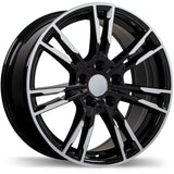 Replika R231 Gloss Black with Machined Face 19x8.5 +25 5x112 66.6