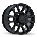 Replika R273 Gloss Black 18x8.0 +57 8x165.1 121.1