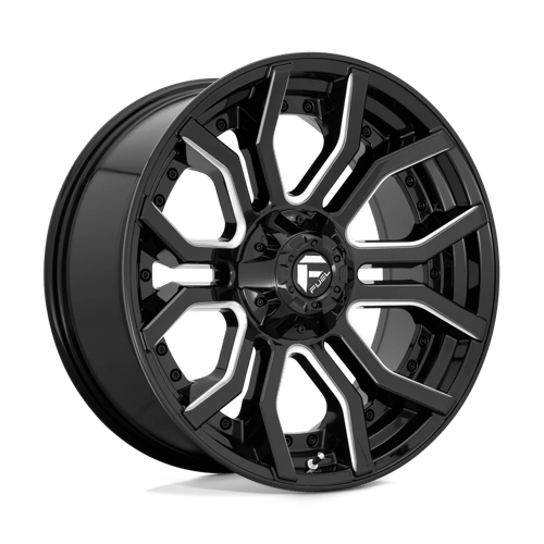 Fuel D711 RAGE Gloss Black Milled 24x12 -44 8X180 124.3