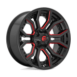 Fuel D712 RAGE Gloss Black Red Tinted Clear 22x10 -18 6X135/6X139.7 106.1