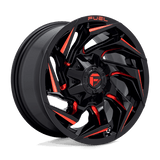 Fuel D755 REACTION Gloss Black Milled W/ Red Tint 18x9 -12 8X165.1 125.2