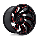 Fuel D755 REACTION Gloss Black Milled W/ Red Tint 22x12 -44 8X165.1 125.2