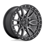 Fuel D680 REBEL Matte Gun Metal Black Bead Ring 22x12 -44 6X135 87.1
