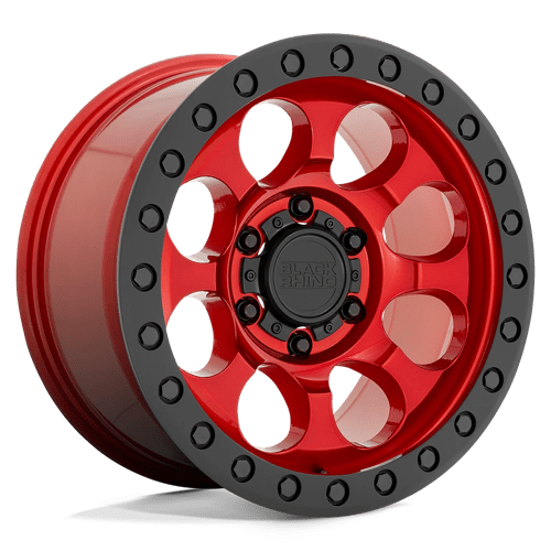 Black Rhino Hard Alloys RIOT Candy Red W/ Black Ring & Bolts 17x8.5 -30 6X139.7 112.1