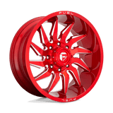 Fuel D745 SABER Candy Red Milled 22x12 -44 6X139.7 106.1