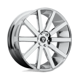 DUB S120 SHOT CALLA Chrome Plated 24x10 +30 6X135 87.1