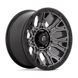Fuel D825 TRACTION Matte Gunmetal W/ Black Ring 20x10 -18 6X135 87.1