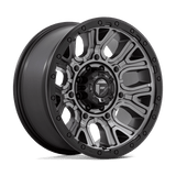 Fuel D825 TRACTION Matte Gunmetal W/ Black Ring 20x9 +1 8X180 124.3